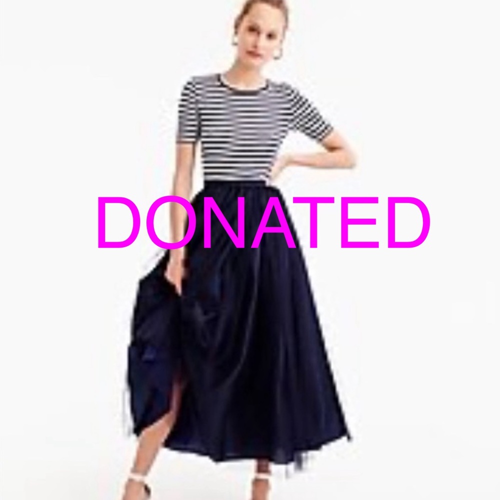 J Crew Black Tulle Ball Maxi Skirt, 4 🖤